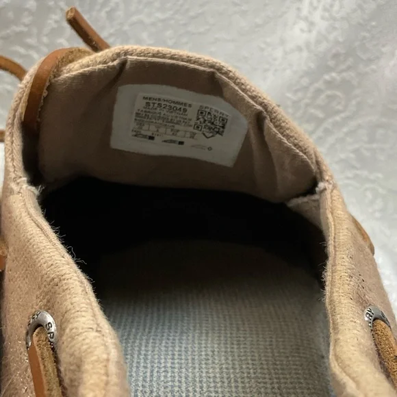 Sperry Men's Brown Canvas Boat Shoes - Picture 5 of 7